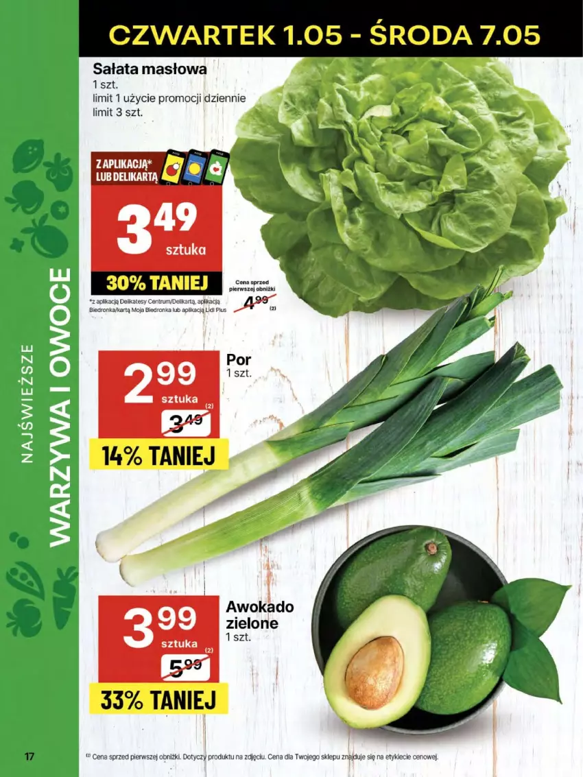 Gazetka promocyjna Delikatesy Centrum - Franczyza DC18 Czwartek - ważna 01.05 do 07.05.2025 - strona 17 - produkty: Masło, Rum, Sałat, Sałata masłowa