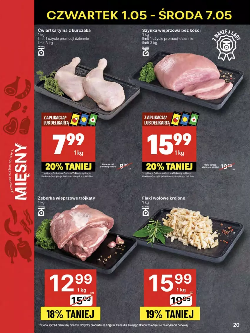 Gazetka promocyjna Delikatesy Centrum - Franczyza DC18 Czwartek - ważna 01.05 do 07.05.2025 - strona 20 - produkty: Flaki, Flaki wołowe, Kurczak, Rum, Szynka, Szynka wieprzowa