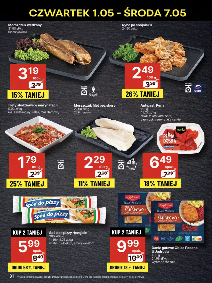 Gazetka promocyjna Delikatesy Centrum - Franczyza DC18 Czwartek - ważna 01.05 do 07.05.2025 - strona 31 - produkty: Danie gotowe, Kawa, Kotlet, Lazur, Mus, Oliwki, Salsa, Ser, Sos, Tusz