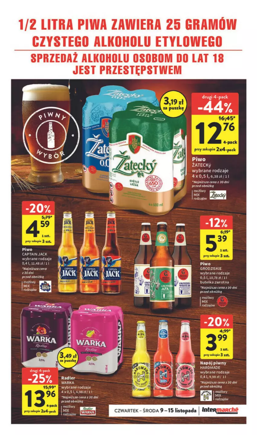 Gazetka promocyjna Intermarche - ważna 09.11 do 15.11.2023 - strona 31 - produkty: Fa, Gra, Napój, Piwa, Radler, Tera, Top, Warka