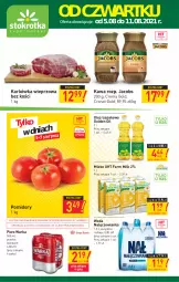 Gazetka promocyjna Stokrotka - Supermarket - Gazetka - ważna od 11.08 do 11.08.2021 - strona 1 - produkty: Piwa, Piwo, Nałęczowianka, Gra, Karkówka wieprzowa, Kawa, Warka, Farm Milk, Olej rzepakowy, Jacobs, Woda, Olej, Pomidory, Mleko, Fa