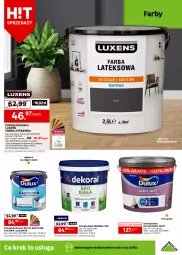 Gazetka promocyjna Leroy Merlin - Gazetka Leroy Merlin - Gazetka - ważna od 23.01 do 23.01.2024 - strona 15 - produkty: Emulsja, Por, Gra, Kuchnia, Farba lateksowa, Lack, Luxens, Dekoral, Dulux, LG, Fa