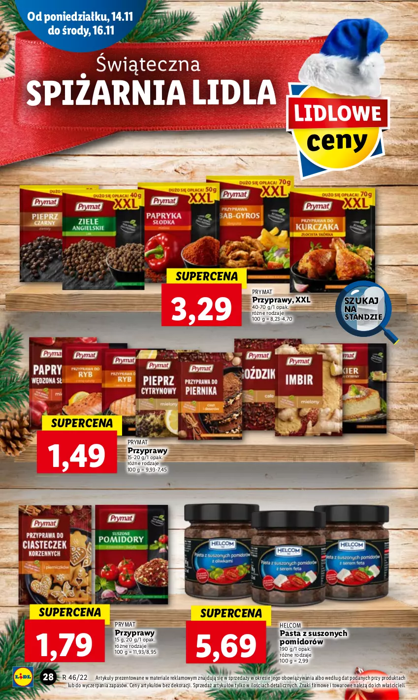 Gazetka promocyjna Lidl - GAZETKA - ważna 14.11 do 16.11.2022 - strona 38 - produkty: HELCOM, Prymat, Przyprawy