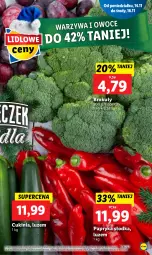 Gazetka promocyjna Lidl - GAZETKA - Gazetka - ważna od 16.11 do 16.11.2022 - strona 21 - produkty: Warzywa, Papryka słodka, Papryka, Warzywa i owoce, Owoce, Brokuły