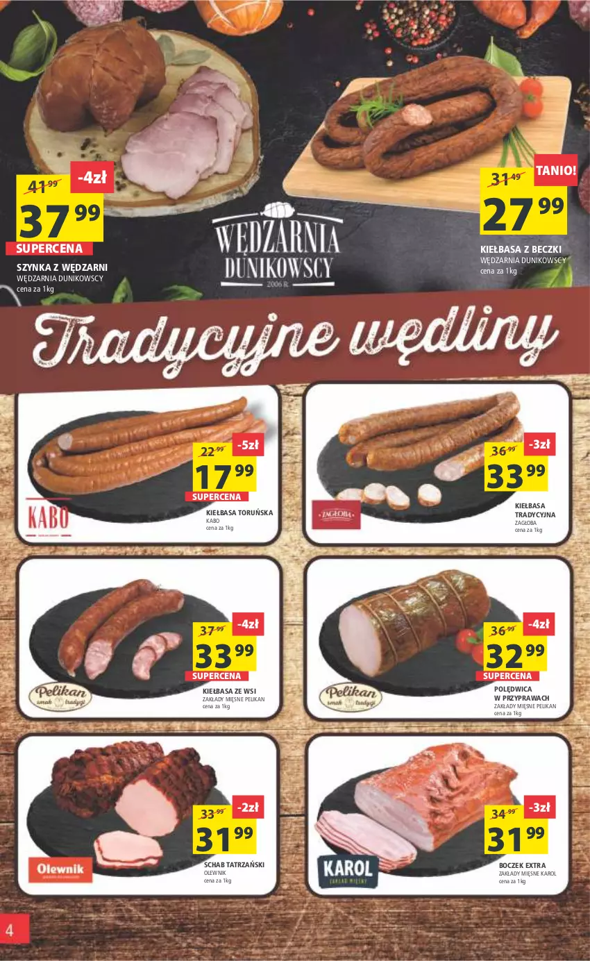 Gazetka promocyjna Arhelan - Gazetka - ważna 04.11 do 13.11.2022 - strona 4 - produkty: Boczek, Kiełbasa, Olewnik, Polędwica, Szynka