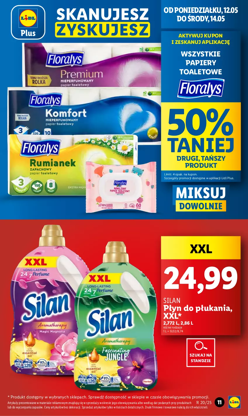 Gazetka promocyjna Lidl - GAZETKA - ważna 12.05 do 14.05.2025 - strona 11 - produkty: Papier, Płyn do płukania, Silan