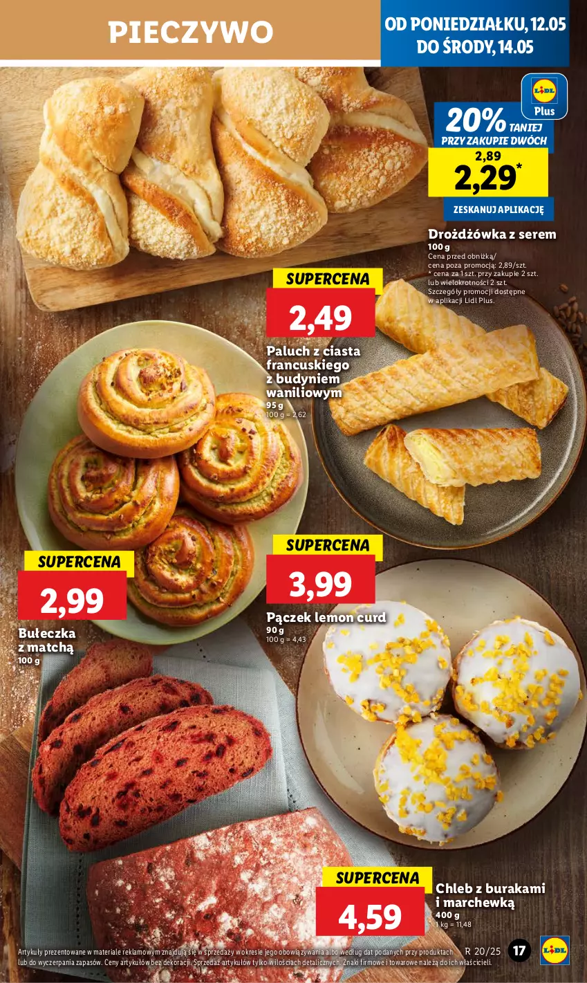 Gazetka promocyjna Lidl - GAZETKA - ważna 12.05 do 14.05.2025 - strona 21 - produkty: Chleb, Pączek, Piec, Pieczywo, Ser