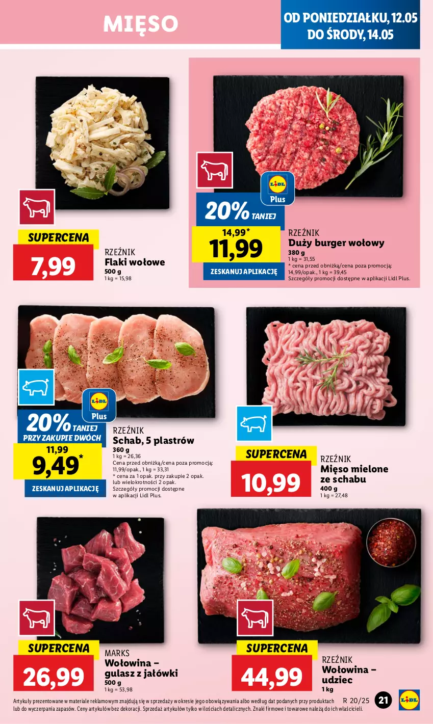 Gazetka promocyjna Lidl - GAZETKA - ważna 12.05 do 14.05.2025 - strona 27 - produkty: Burger, Flaki, Flaki wołowe, Mięso, Mięso mielone, Wołowina