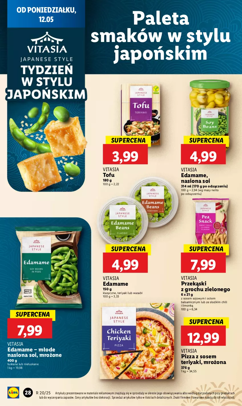 Gazetka promocyjna Lidl - GAZETKA - ważna 12.05 do 14.05.2025 - strona 34 - produkty: Edam, Groch, Paleta, Pizza, Sos, Tofu, Wasa