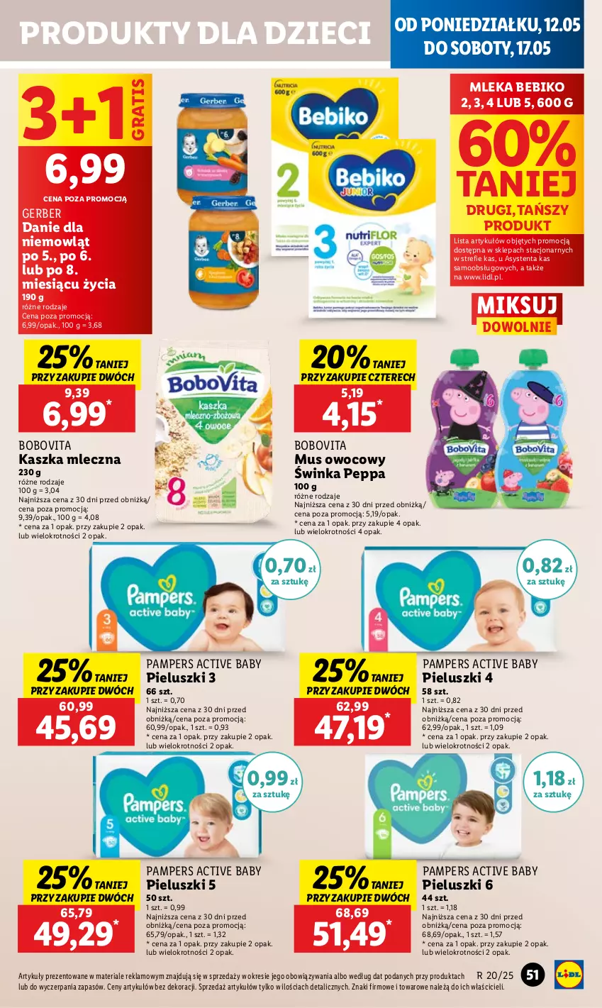 Gazetka promocyjna Lidl - GAZETKA - ważna 12.05 do 14.05.2025 - strona 61 - produkty: Bebiko, BoboVita, Dzieci, Gerber, Gra, Inka, Mus, Pampers