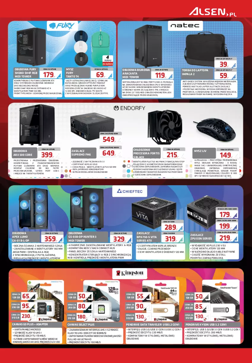 Gazetka promocyjna Alsen - Gazetka Alsen - ważna 01.05 do 31.05.2025 - strona 7 - produkty: Biuro, Fa, Karta pamięci, Lack, LG, Mysz, Pasek, Pendrive, Piec, Płyta, Por, Procesor, Pur, Ser, Sok, Top, Torba, Woda