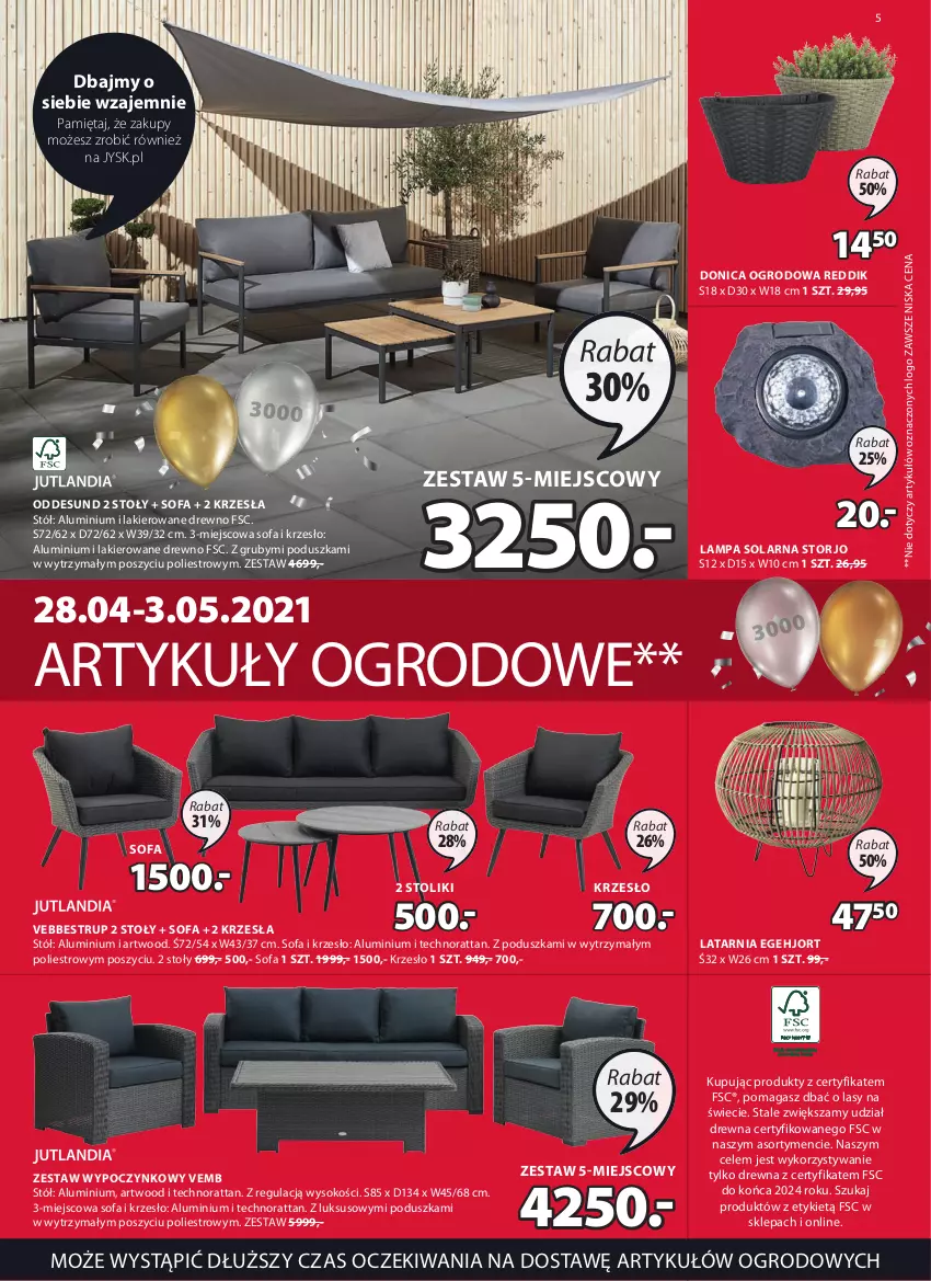 Gazetka promocyjna Jysk - Oferta tygodnia - ważna 28.04 do 11.05.2021 - strona 6 - produkty: Artwood, Fa, Krzesło, Lakier, Lampa, Latarnia, Mięta, Poduszka, Sofa, Sok, Stół, Stolik