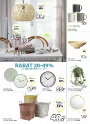Gazetka promocyjna Jysk - Swietna oferta - Gazetka - ważna od 16.02 do 16.02.2021 - strona 9 - produkty: Kosz, Talerz, Zegar, Roślina sztuczna, Kubek, Lampa, Lustro, Lampa wisząca