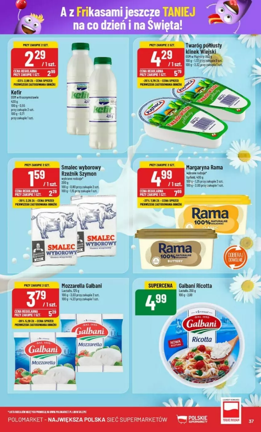 Gazetka promocyjna PoloMarket - ważna 13.11 do 19.11.2024 - strona 31 - produkty: Galbani, Mozzarella, Ricotta, Smalec, Twaróg, Twaróg półtłusty