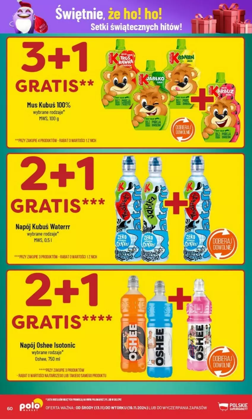 Gazetka promocyjna PoloMarket - ważna 13.11 do 19.11.2024 - strona 57 - produkty: Kubuś, Kubuś Waterrr, Mus, Napój, Oshee