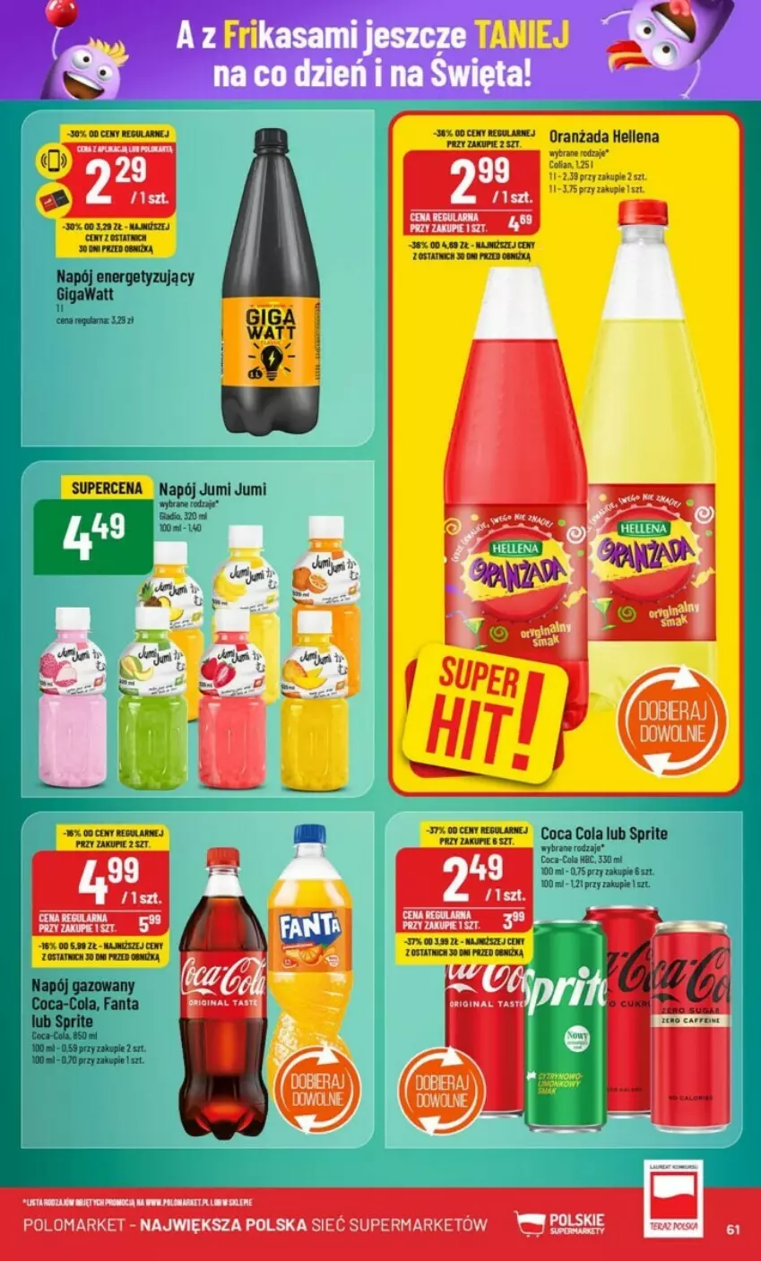 Gazetka promocyjna PoloMarket - ważna 13.11 do 19.11.2024 - strona 58 - produkty: Coca-Cola, Fa, Fanta, Napój, Napój gazowany, Oranżada, Sprite