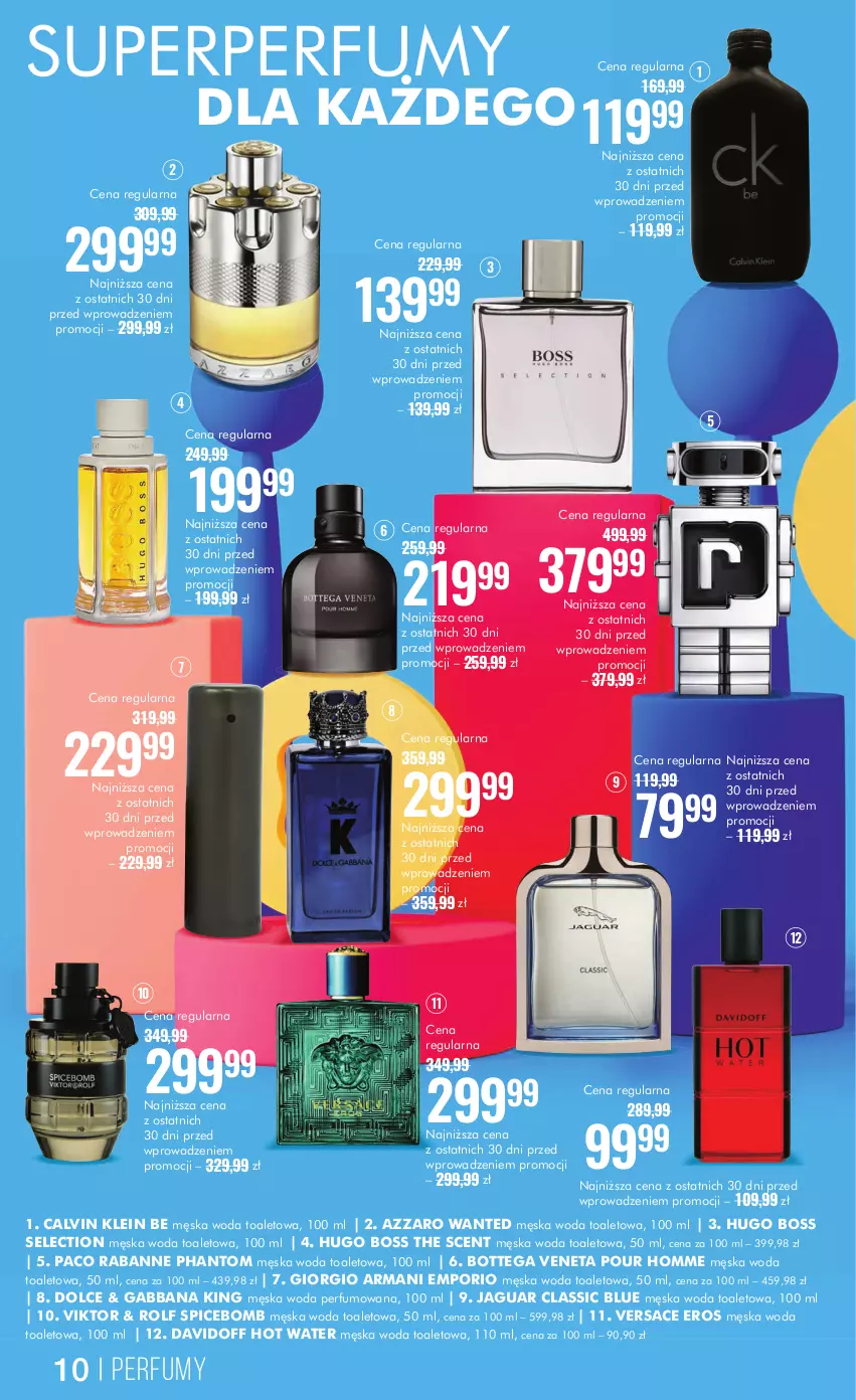 Gazetka promocyjna Super Pharm - ważna 29.05 do 12.06.2024 - strona 10 - produkty: Azzaro, Calvin Klein, Davidoff, Giorgio Armani, Hugo Boss, Jaguar, Paco Rabanne, Perfum, Por, Versace, Woda, Woda perfumowana, Woda toaletowa