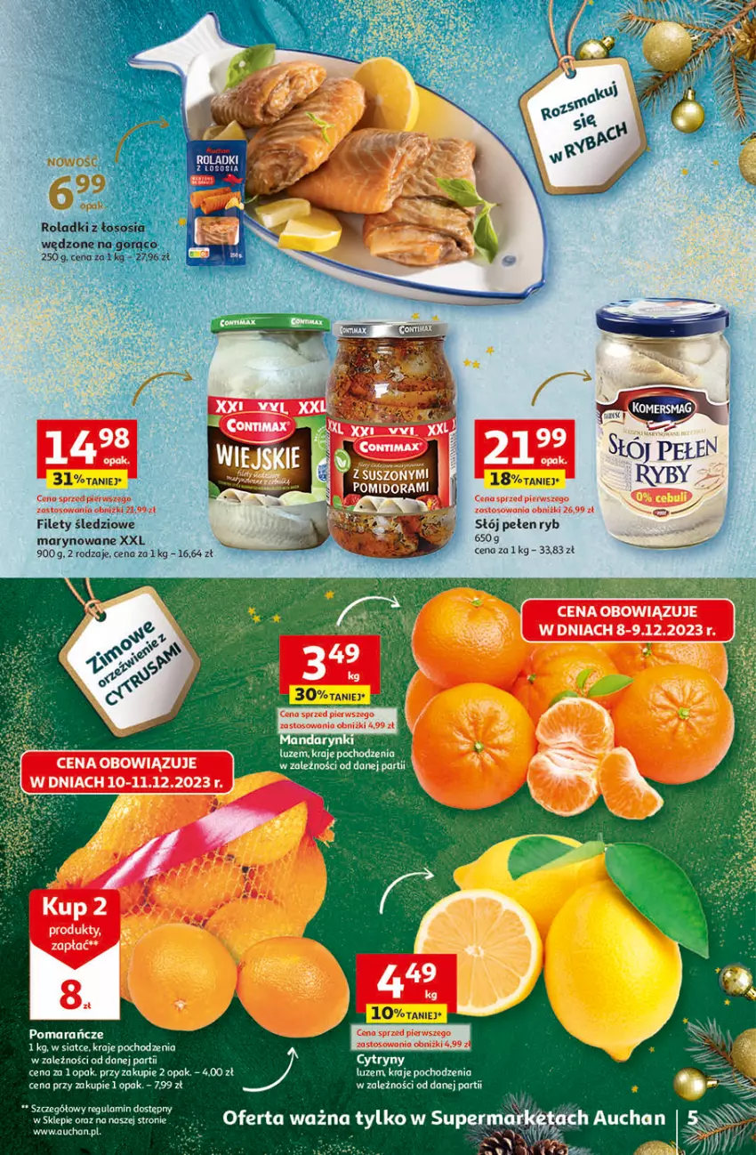 Gazetka promocyjna Auchan - Gazetka Magia Świąt Część 4 Supermarket Auchan - ważna 07.12 do 13.12.2023 - strona 5 - produkty: Cytryny