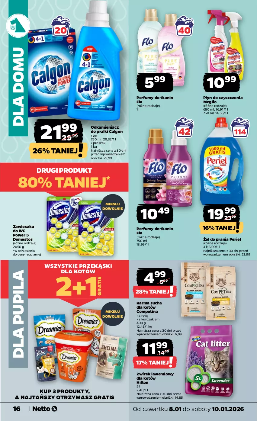 Gazetka promocyjna Netto - Od Czwartku - ważna 08.01 do 10.01.2026 - strona 16 - produkty: Calgon, Domestos, Gra, Kurczak, LG, Odkamieniacz, Perfum, Pralki, Zawieszka do wc