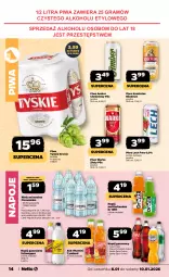 Gazetka promocyjna Netto - Od Czwartku - Gazetka - ważna od 10.01 do 10.01.2026 - strona 14 - produkty: Piwa, Piwo, Sok, Gra, Kasztelan, Coca-Cola, Tyskie, Napoje, Warka, Schweppes, Napój gazowany, Tymbark, Fanta, Woda mineralna, Woda, Sprite, Napój, Cisowianka, Fa