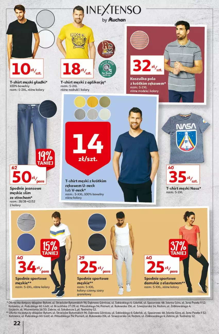 Gazetka promocyjna Auchan - Rysuje się kolorowy powrót do szkoły Hipermarkety - ważna 05.08 do 11.08.2021 - strona 22 - produkty: Acer, Cars, Gra, Granat, Kosz, Koszulka, Por, Spodnie, Spodnie jeans, Spodnie sportowe, Sport, T-shirt