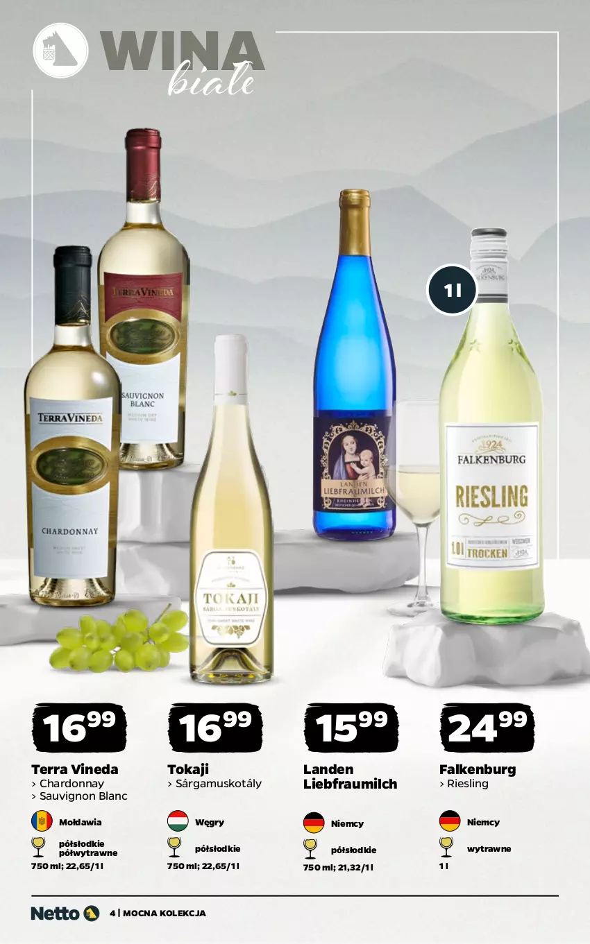 Gazetka promocyjna Netto - Alkohole - Mocne - ważna 19.01 do 31.01.2026 - strona 4 - produkty: Chardonnay, Fa, Gry, Mus, Sauvignon Blanc, Tokaji