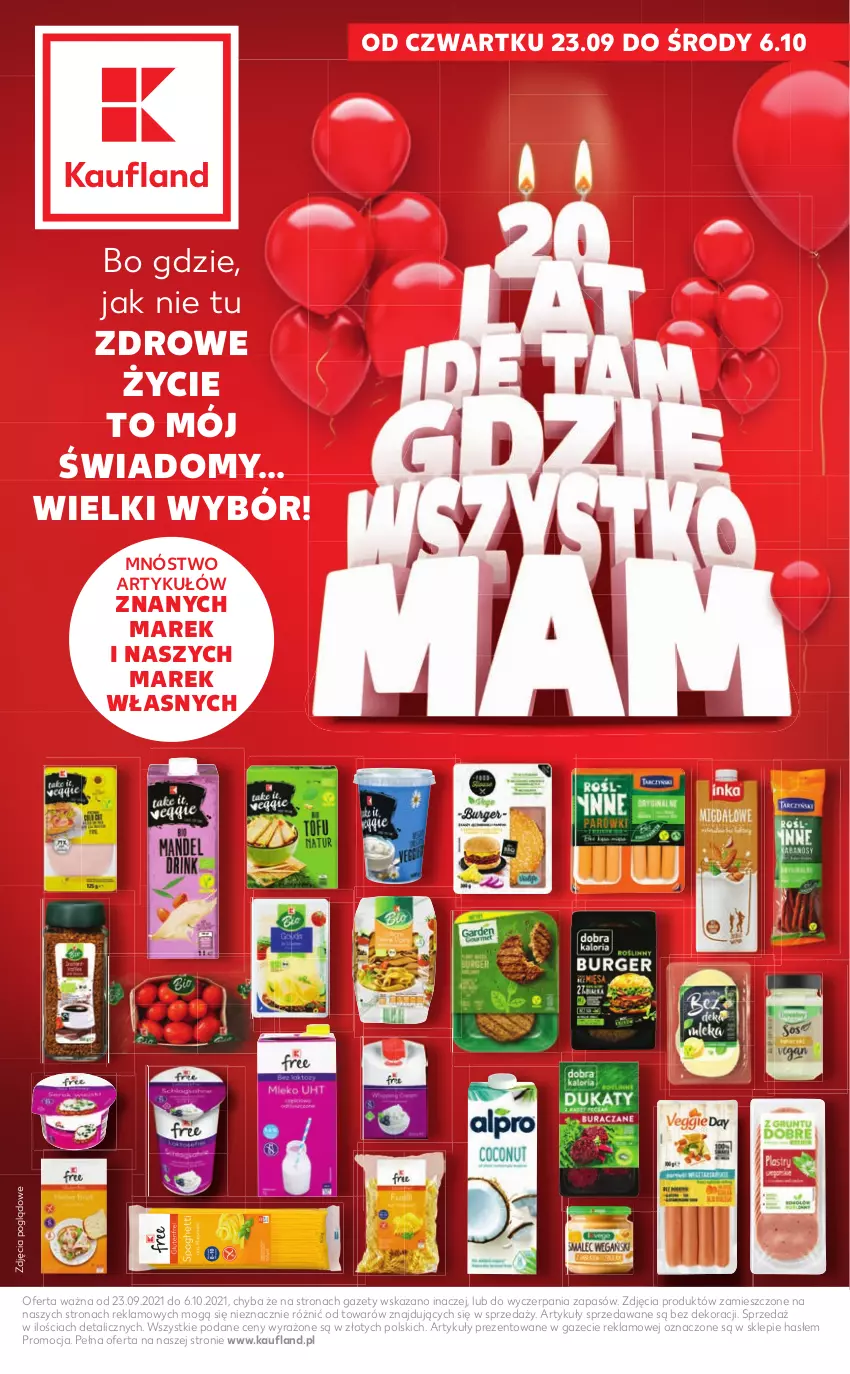 Gazetka promocyjna Kaufland - 20 lat Kauflandu - ważna 23.09 do 06.10.2021 - strona 1