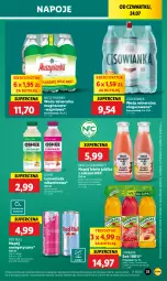 Gazetka promocyjna Lidl - GAZETKA - Gazetka - ważna od 26.07 do 26.07.2025 - strona 39 - produkty: Sos, Sok, Por, Mus, Napój energetyczny, Lemoniada, Red Bull, Napoje, Muszynianka, Tymbark, Oshee, Woda mineralna, Woda, Napój, Cisowianka, Mięta, Magnez, Grejpfrut