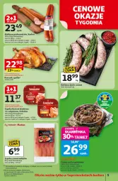 Gazetka promocyjna Auchan - Pewność niskich cen Supermarket - Gazetka - ważna od 01.10 do 01.10.2025 - strona 5 - produkty: Kurczak, Krakus, Sok, Sokołów, Kiełbasa podwawelska, Wawel, Szynka, Kiełbasa biała, Grill, Kiełbasa