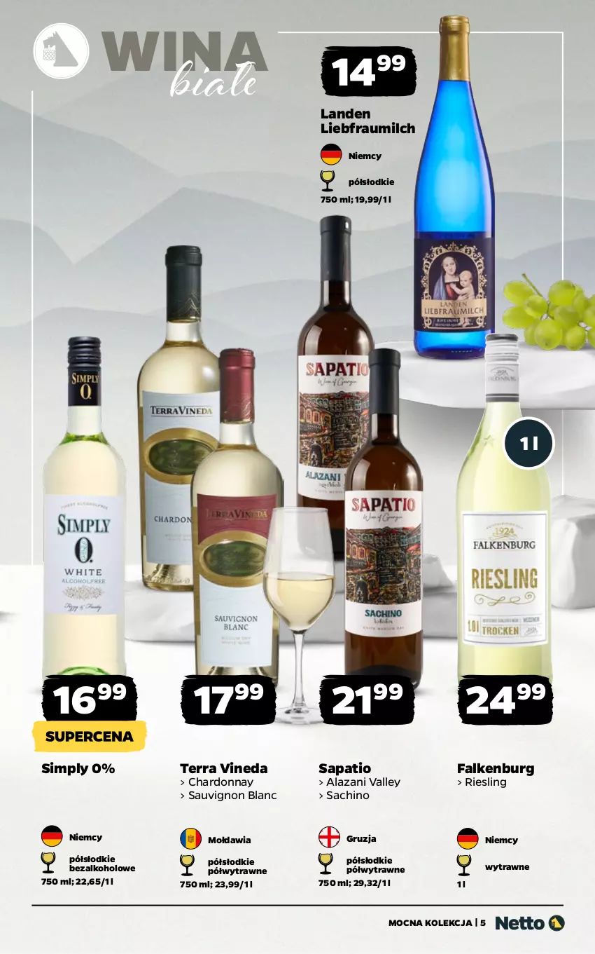 Gazetka promocyjna Netto - Alkohole - Mocne - ważna 16.02 do 28.02.2026 - strona 5 - produkty: Chardonnay, Fa, Sauvignon Blanc