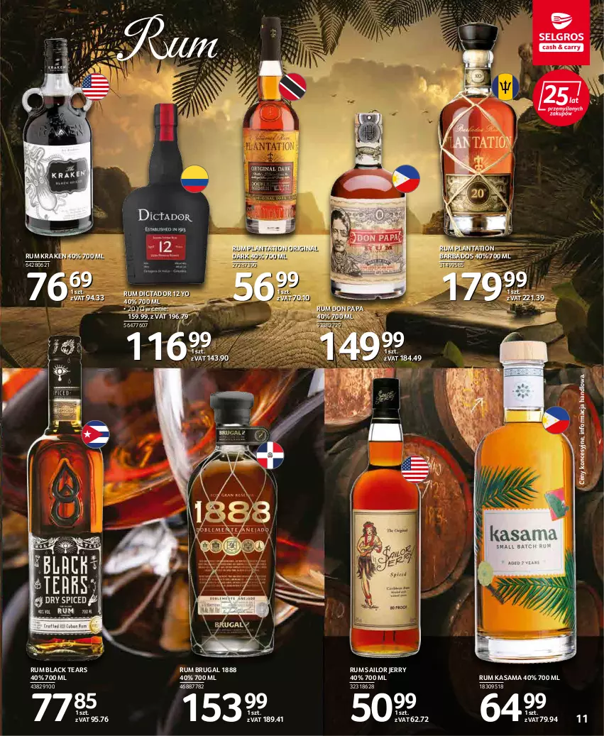 Gazetka promocyjna Selgros - Katalog Alkohole - ważna 17.03 do 30.03.2022 - strona 11 - produkty: Gin, Lack, Plantation, Rum