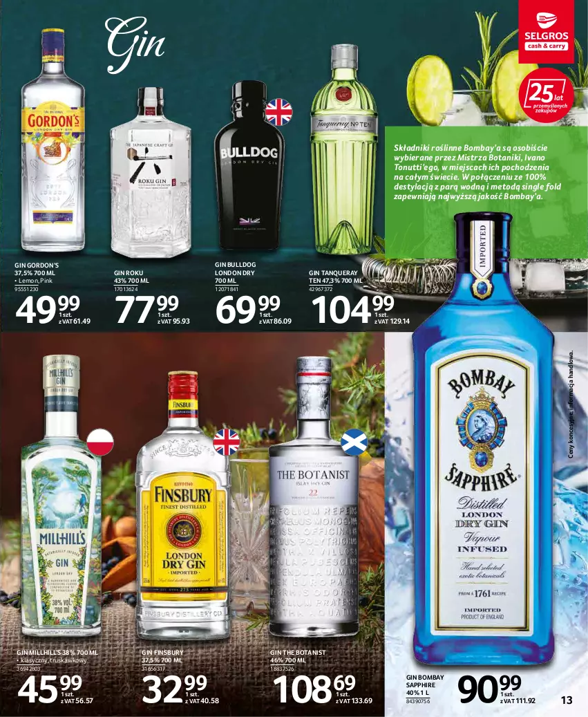 Gazetka promocyjna Selgros - Katalog Alkohole - ważna 17.03 do 30.03.2022 - strona 13 - produkty: Bulldog, Gin