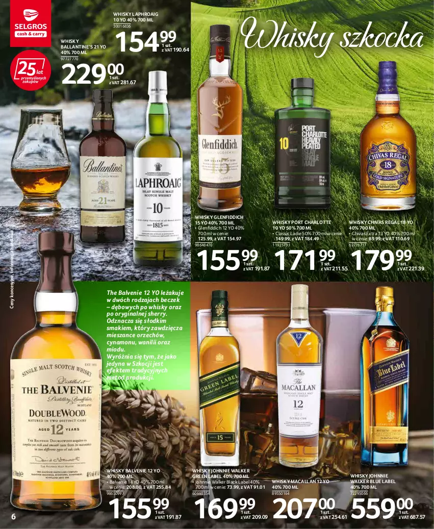 Gazetka promocyjna Selgros - Katalog Alkohole - ważna 17.03 do 30.03.2022 - strona 6 - produkty: Gin, Johnnie Walker, Koc, Lack, Por, Whisky