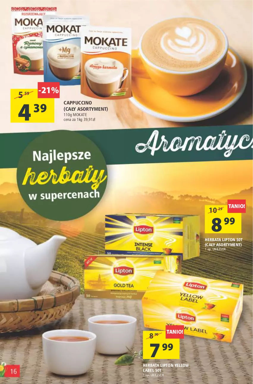 Gazetka promocyjna Arhelan - Gazetka - ważna 06.05 do 15.05.2022 - strona 16 - produkty: Cappuccino, Herbata, Lipton