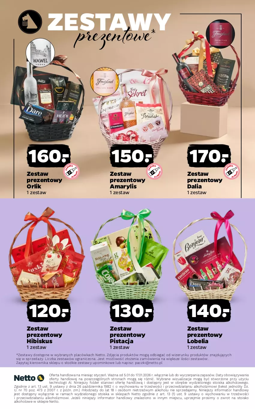 Gazetka promocyjna Netto - Alkohole - Mocne - ważna 05.01 do 17.01.2026 - strona 9 - produkty: Amarylis, Gra, Hibiskus, Rama, Zestaw prezentowy