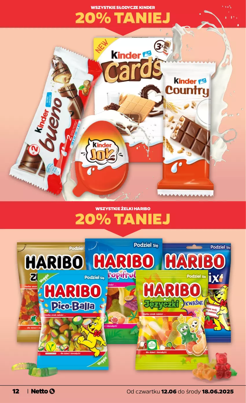 Gazetka promocyjna Netto - Od Czwartku - ważna 12.06 do 18.06.2025 - strona 12 - produkty: Haribo, Kinder