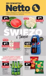 Gazetka promocyjna Netto - Od Czwartku - Gazetka - ważna od 18.06 do 18.06.2025 - strona 1 - produkty: Piwa, Piwo, Kalafior, Gra, Chipsy, Mirinda, Pepsi, Carlsberg, Napój gazowany, Kotlet, Mięso z indyka, Arbuz, Lay’s, Napój, Mięso