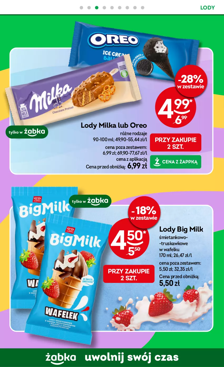 Gazetka promocyjna Żabka - gazetka-promocyjna-33-34-2026 - ważna 12.08 do 25.08.2026 - strona 54 - produkty: Big Milk, Lody, Milka, Oreo