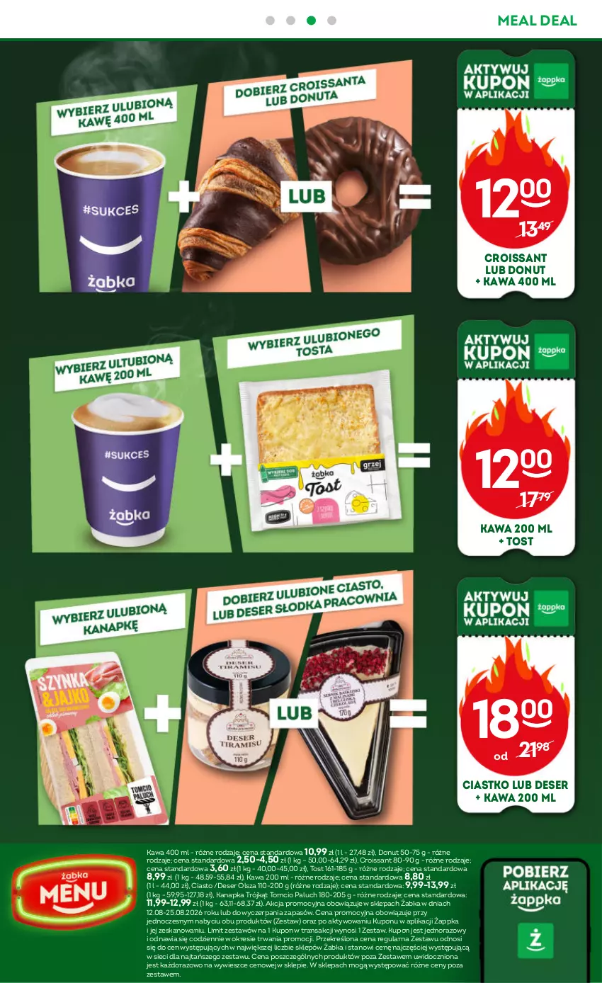 Gazetka promocyjna Żabka - gazetka-promocyjna-33-34-2026 - ważna 12.08 do 25.08.2026 - strona 66 - produkty: Croissant, Deser, Donut, Kawa, Ser, Tran
