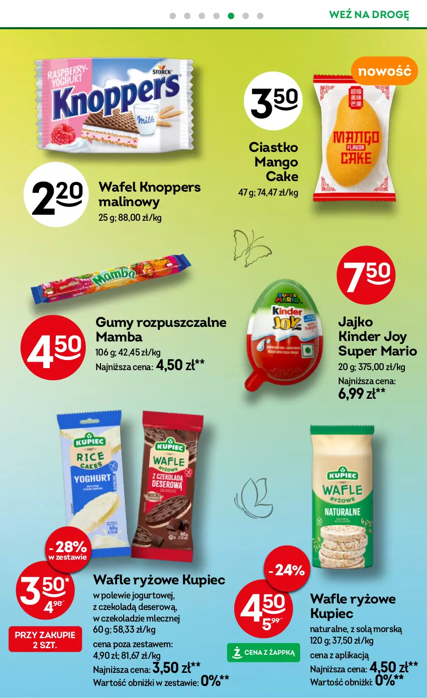 Gazetka promocyjna Żabka - gazetka-promocyjna-33-34-2026 - ważna 12.08 do 25.08.2026 - strona 74 - produkty: Deser, Jogurt, Kinder, Knoppers, Kupiec, Mamba, Mango, Piec, Ryż, Ser, Wafle
