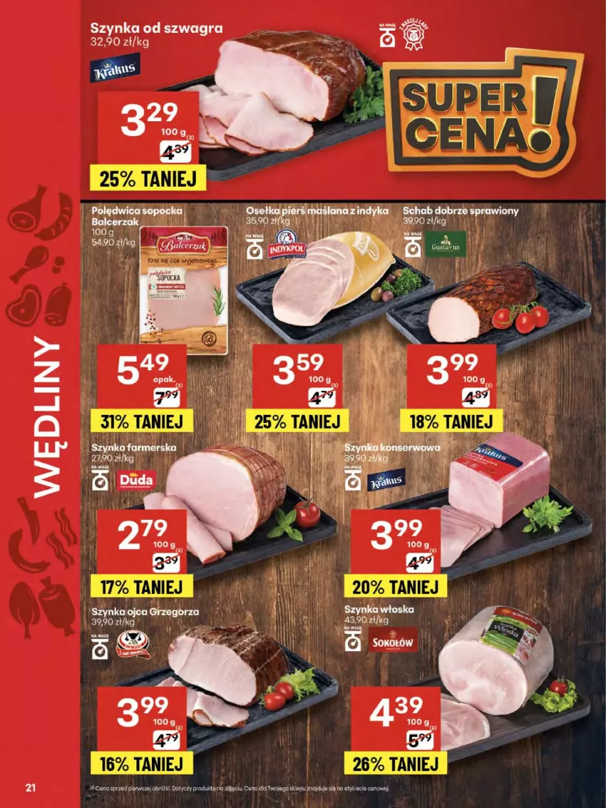 Gazetka promocyjna Delikatesy Centrum - Franczyza DC34 Czwartek - ważna 21.08 do 27.08.2025 - strona 21 - produkty: Gra, LG, Szynka