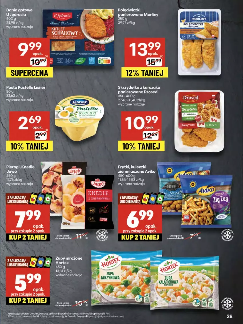 Gazetka promocyjna Delikatesy Centrum - Franczyza DC34 Czwartek - ważna 21.08 do 27.08.2025 - strona 28 - produkty: Frytki, Knedle, Koc, Kurczak, LG, Morliny, Rum, Skrzydełka z kurczaka