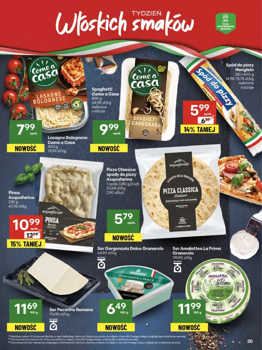 Gazetka promocyjna Delikatesy Centrum - Franczyza DC34 Czwartek - ważna 21.08 do 27.08.2025 - strona 30 - produkty: Fa, Gorgonzola, Gra, Lasagne, Lasagne bolognese, LG, Prima, Rum, Ser