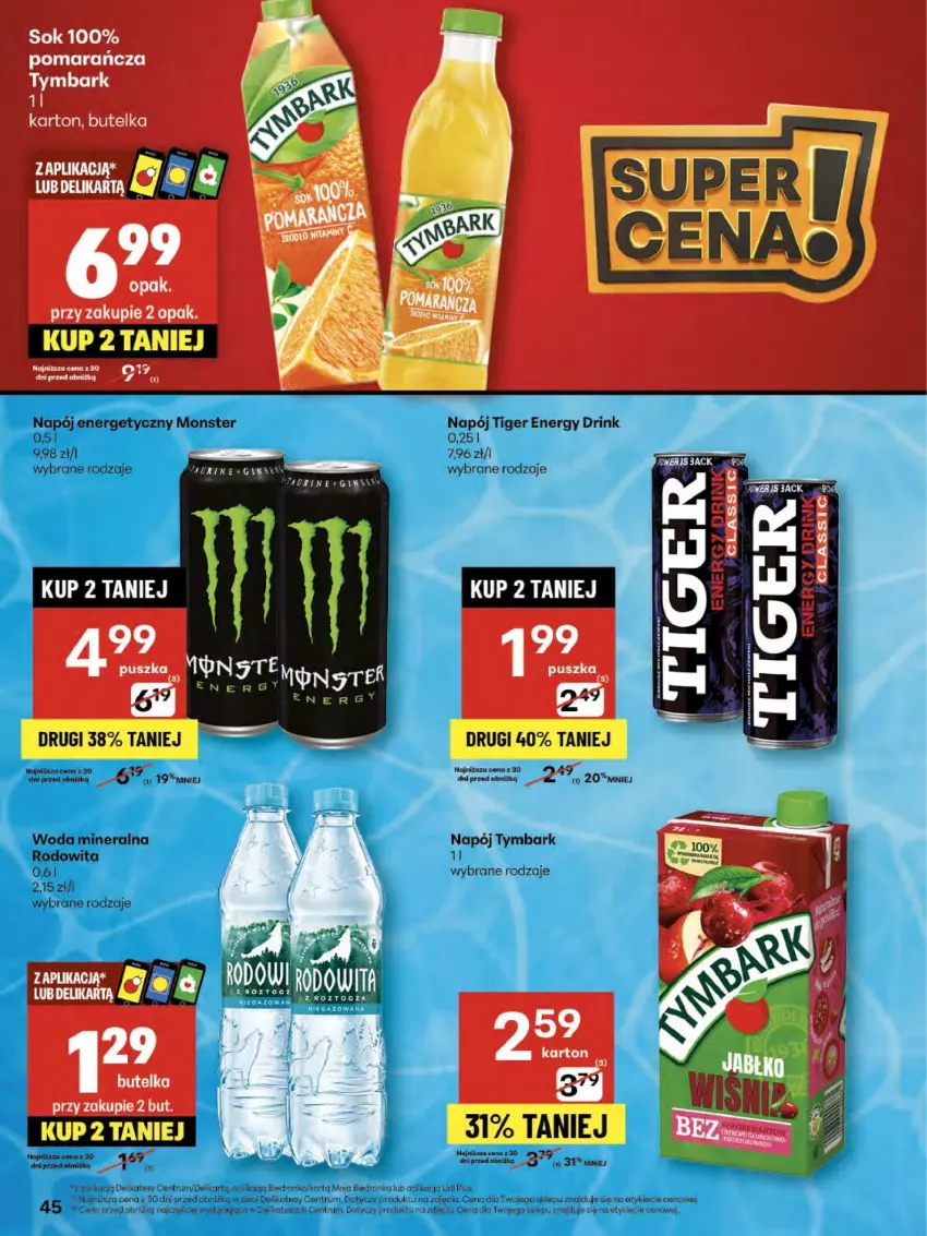 Gazetka promocyjna Delikatesy Centrum - Franczyza DC34 Czwartek - ważna 21.08 do 27.08.2025 - strona 45 - produkty: Napój, Napój energetyczny, Orka, Rum, Tiger, Tymbark, Woda, Woda mineralna