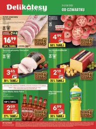 Gazetka promocyjna Delikatesy Centrum - Franczyza DC34 Czwartek - Gazetka - ważna od 27.08 do 27.08.2025 - strona 1 - produkty: Piwa, Piwo, Piec, Kurczak, Kujawski, Ser, Rum, Koc, Gra, Rama, Kurczak gotowany, Tran, Warka, Tarczyński, Gouda, Orka, Pomidory