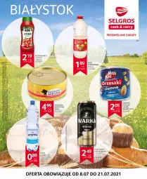 Gazetka promocyjna Selgros - Extra Oferta - Gazetka - ważna od 31.07 do 31.07.2021 - strona 34 - produkty: Piwo, Piec, Ketchup, Ser, Orzeszki, Tran, Warka, Woda, Orzeszki ziemne, Ocet, Fa