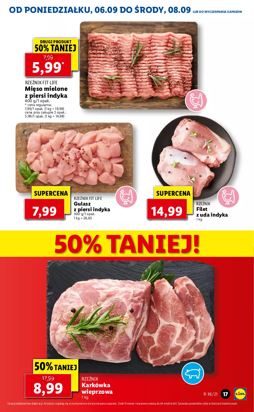 Gazetka promocyjna Lidl - GAZETKA - ważna 06.09 do 08.09.2021 - strona 17 - produkty: Karkówka wieprzowa, Mięso, Mięso mielone