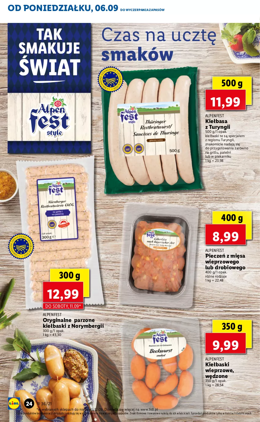 Gazetka promocyjna Lidl - GAZETKA - ważna 06.09 do 08.09.2021 - strona 24 - produkty: Gin, Grill, Kiełbasa, Piec, Piekarnik