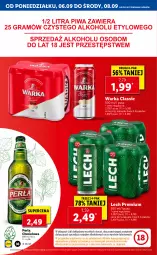 Gazetka promocyjna Lidl - GAZETKA - Gazetka - ważna od 08.09 do 08.09.2021 - strona 36 - produkty: Warka, Perła, Lech Premium