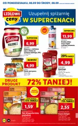 Gazetka promocyjna Lidl - GAZETKA - Gazetka - ważna od 08.09 do 08.09.2021 - strona 42 - produkty: Majonez, Ketchup, Ryż, Por, Gin, Jaja, Kuchnia, Bulgur, Pasta warzywna, Pudliszki, Kasza, LG